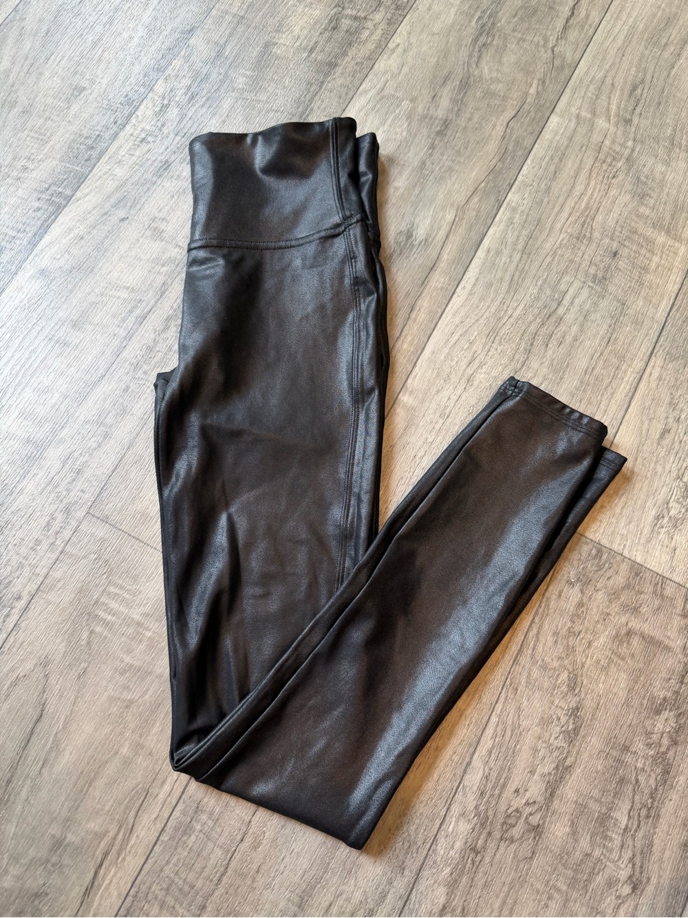 SPANX Black Leggings with Red Size Tag